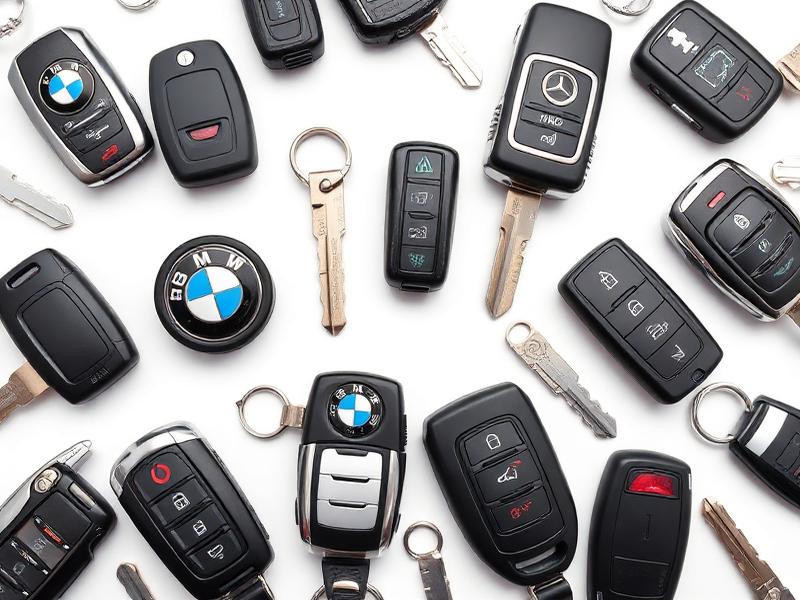 Modern car keys collection - BMW, Mercedes, Audi